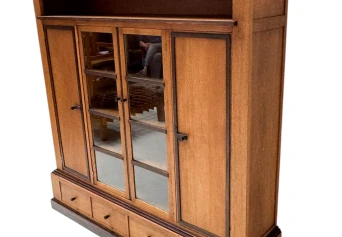 Art Deco Modernist Four-Door Bookcase, 1920s